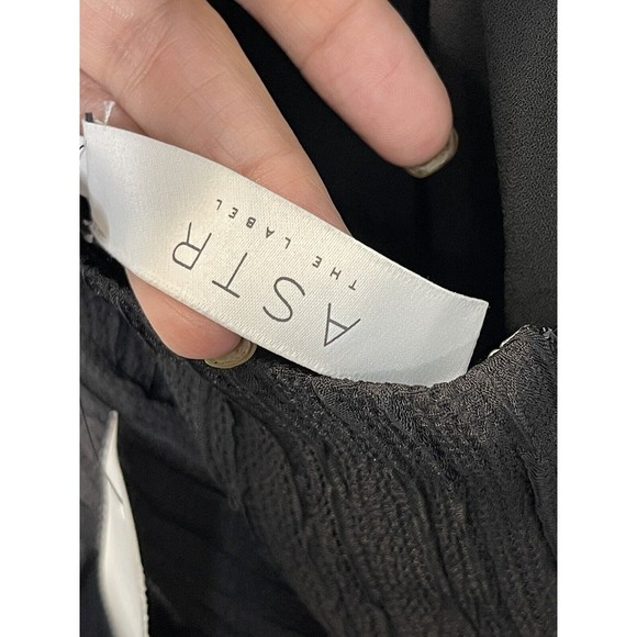 ASTR THE LABEL Halter Neck flowy Maxi teared Black Dress Size S $138 - Picture 6 of 10